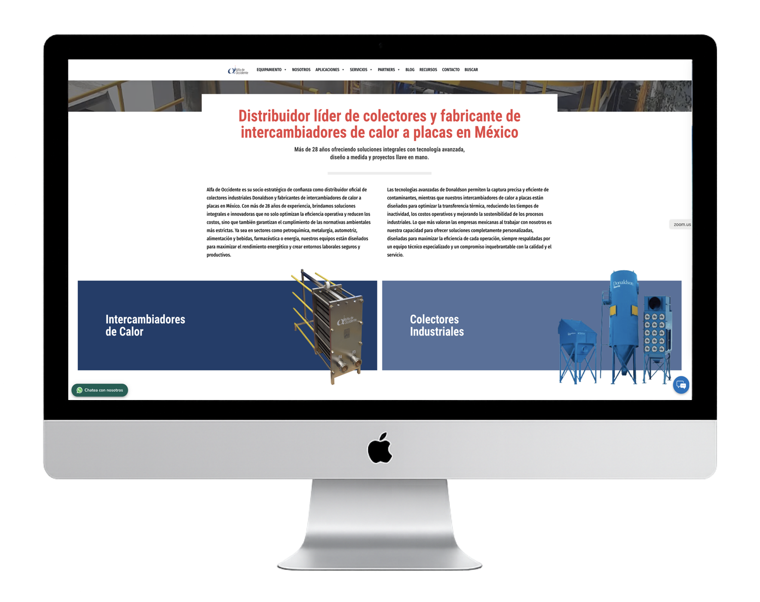 diseño web industrial para ceos - alfa de occidente
